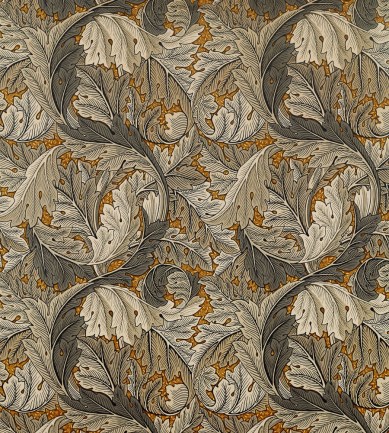 William Morris Acanthus Mustard-Grey textil - Paisley Home