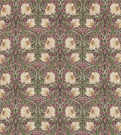 William Morris Pimpernel Aubergine/Olive textil - Paisley Home