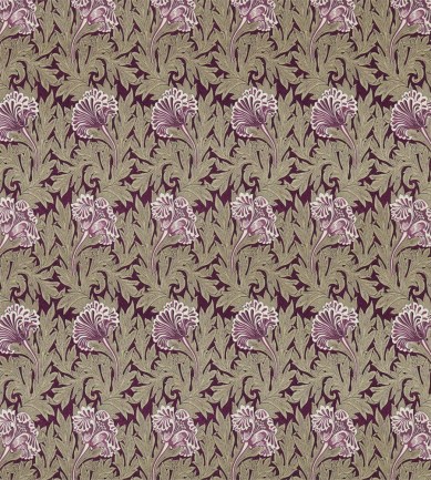 William Morris Tulip Heather/Olive textil - Paisley Home