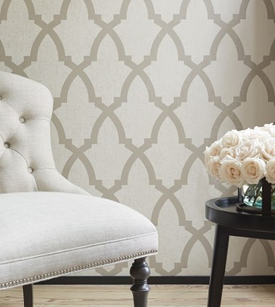 Anna French Brock Trellis Black and White tapéta - Paisley Home