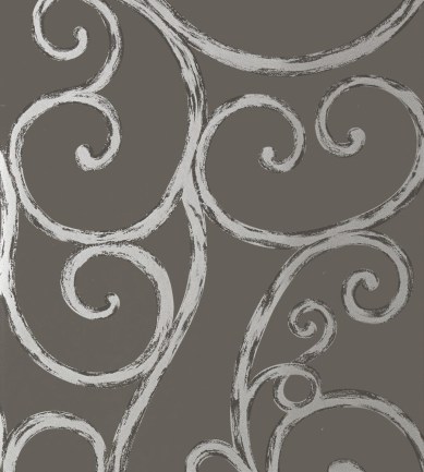 Anna French Palace Gate Silver on Charcoal tapéta - Paisley Home