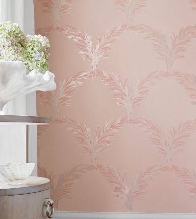 Anna French Plumes Metallic Silver-Citron tapéta - Paisley Home