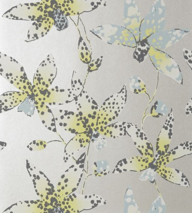Anna French Spotted Orchid Metallic Silver tapéta - Paisley Home