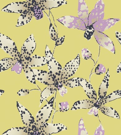 Anna French Spotted Orchid Citron tapéta - Paisley Home