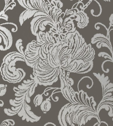 Anna French Verey Silver on Charcoal tapéta - Paisley Home