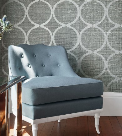 Anna French Watercourse Metallic Silver-Taupe tapéta - Paisley Home