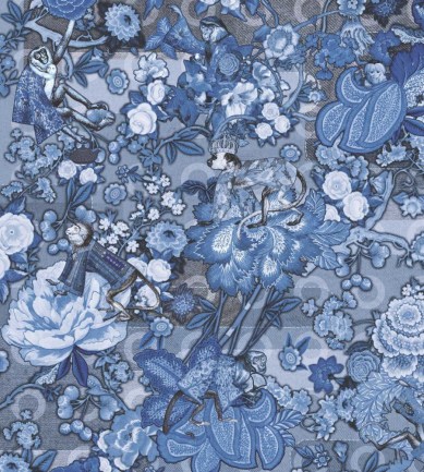 Moooi Wallcoverings Rendezvous Tokyo Blue Ming Blue tapéta