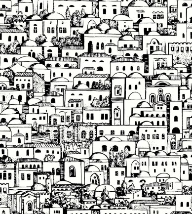 Cole and Son Mediterranea White and Black tapéta