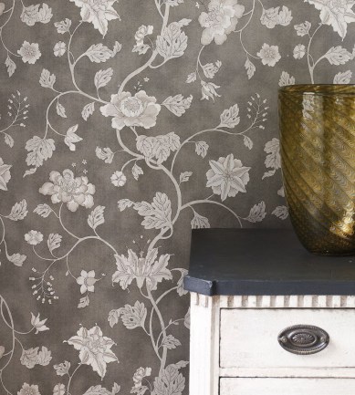 Colefax and Fowler Lotus Trail Charcoal tapéta - Paisley Home