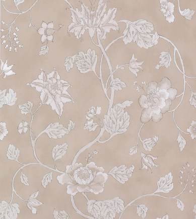 Colefax and Fowler Lotus Trail Silver tapéta - Paisley Home