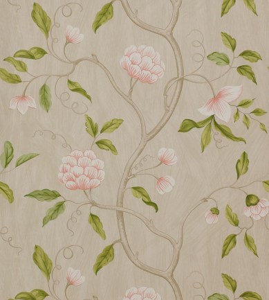 Colefax and Fowler Snow Tree Pink-Green tapéta - Paisley Home