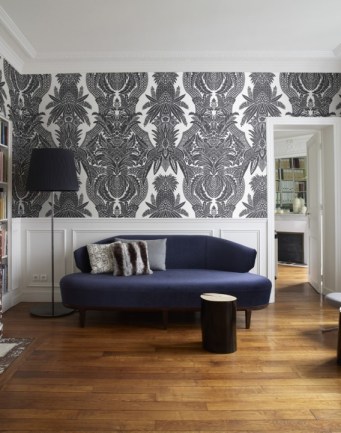 Colony East India Bianco Nero tapéta - Paisley Home