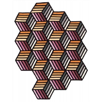 GAN Rugs Parquet Hexagon Orange szőnyeg - Paisley Home