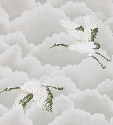 Harlequin Cranes in Flight 111230 tapéta - Paisley Home