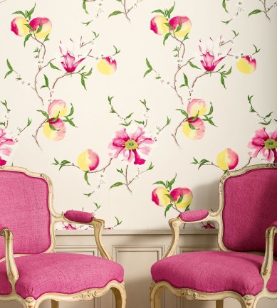 Manuel Canovas Guermantes Rose tapéta - Paisley Home