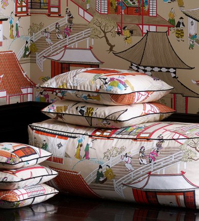 Manuel Canovas Madame Butterfly Encre de Chine textil - Paisley Home