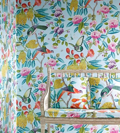 Manuel Canovas Serendip Turquoise tapéta - Paisley Home