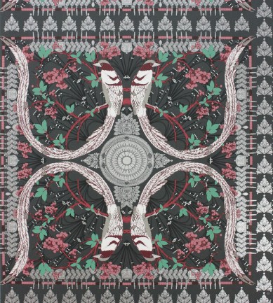 Matthew Williamson Lyrebird Black tapéta - Paisley Home