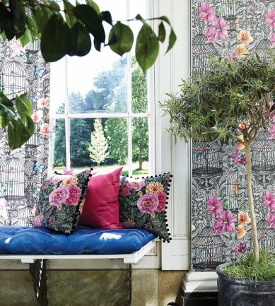Matthew Williamson Orangery Amethyst-Lilac-Lemon tapéta - Paisley Home