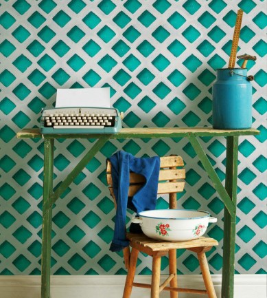 MINDTHEGAP Concrete Patch Turquoise design tapéta - Paisley Home