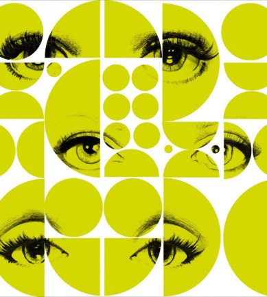 MINDTHEGAP Eyes And Circles Green design tapéta - Paisley Home