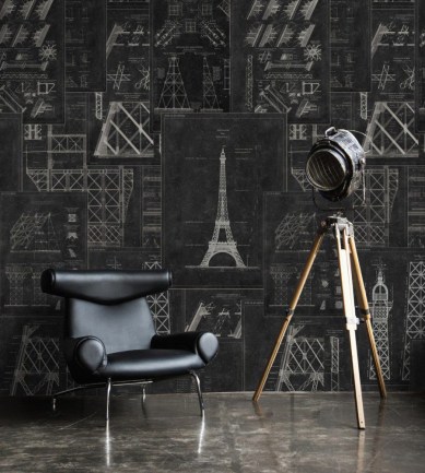Mind the Gap Grand Eiffel Anthracite design tapéta - Paisley Home
