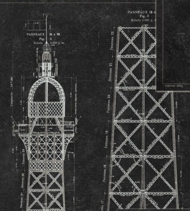 Mind the Gap Grand Eiffel Anthracite design tapéta - Paisley Home