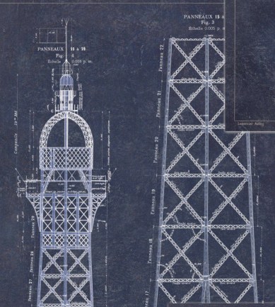 Mind the Gap Grand Eiffel Blue design tapéta - Paisley Home