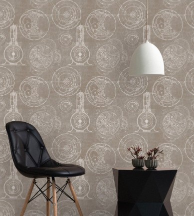 MINDTHEGAP Horlogerie Taupe design tapéta - Paisley Home
