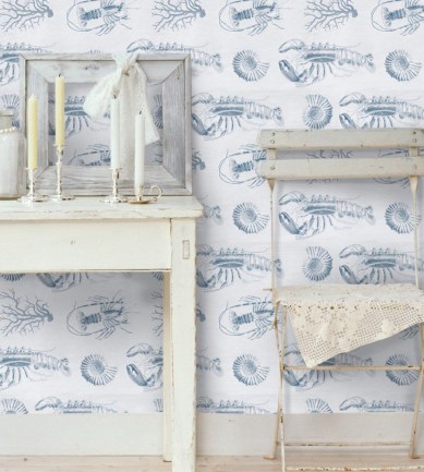 MINDTHEGAP Lobster Blue design tapéta - Paisley Home