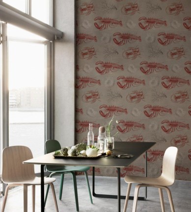 MINDTHEGAP Lobster Taupe design tapéta - Paisley Home