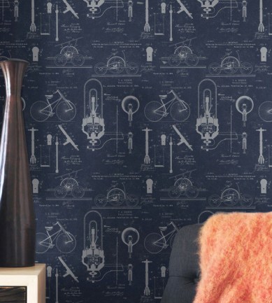 MINDTHEGAP Patents Blue design tapéta - Paisley Home