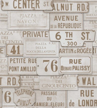 MINDTHEGAP Vintage Signs design tapéta - Paisley Home