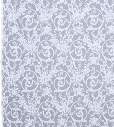 MYB Textiles Peony Scroll White textil - Paisley Home