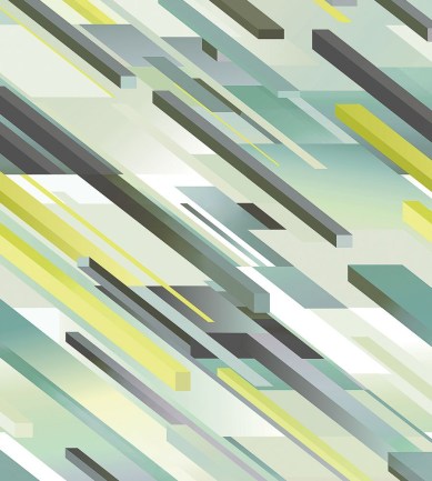 Osborne and Little Cubiste Mint/Yellow tapéta - Paisley Home