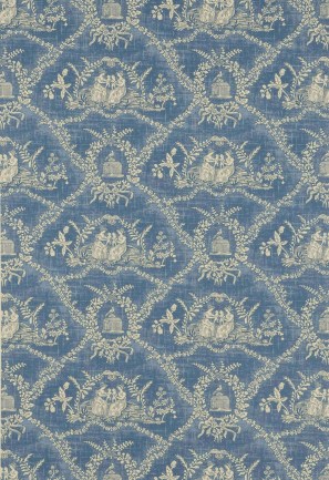 Pierre Frey FP170001 Crespieres Bleu Ancien luxus tapéta