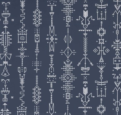 Pierre Frey FP501004 Native Nuit luxus tapéta