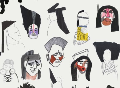 Pierre Frey FP502001 Shaman Black luxus tapéta