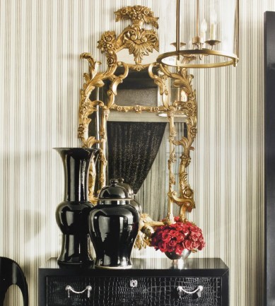 Ralph Lauren Palatine Stripe Pearl tapéta - Paisley Home