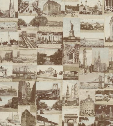 Ralph Lauren New York Postcard Sepia tapéta - Paisley Home