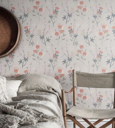 Sandberg Emma Light grey tapéta - Paisley Home