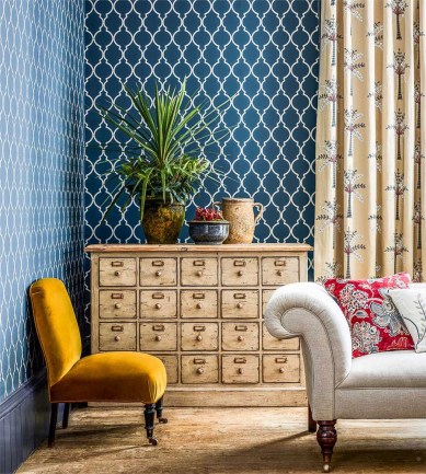 Sanderson Empire Trellis Birch / Cream tapéta - Paisley Home