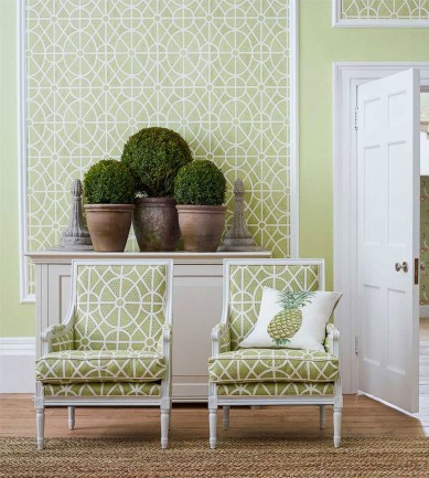 Sanderson Garden Plan Garden Green tapéta - Paisley Home