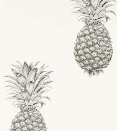 Sanderson Pineapple Royale Silver / Ivory tapéta - Paisley Home