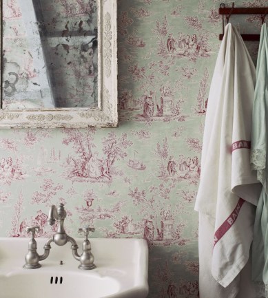 Sanderson Josette Charcoal/Porcelain tapéta - Paisley Home