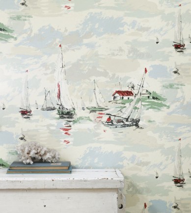 Sanderson Sail Away Sky Blue tapéta - Paisley Home