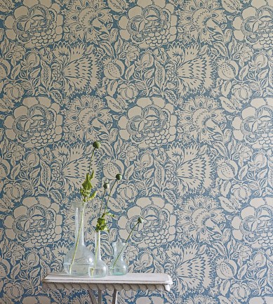 Sanderson Poppy Damask Linen/Natural tapéta - Paisley Home