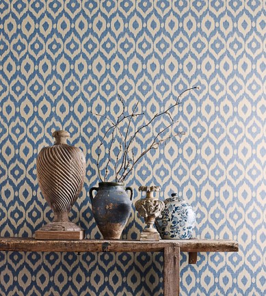 Sanderson Surin Indigo/Canvas tapéta - Paisley Home