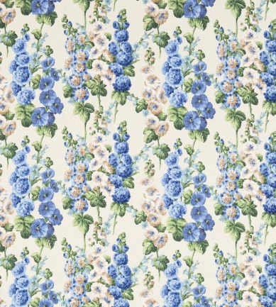 Sanderson Hollyhocks Sapphire/Green textil - Paisley Home