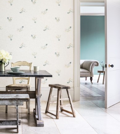 Sanderson Fantail Stone/Graphite tapéta - Paisley Home